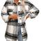 Women'S Shacket Plaid Jacket Button down Coats Long Sleeve Shirts Blouses Outwear Tops with Pockets