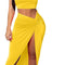 Bodycon Dress for Women Sexy One Shoulder Two Piece Outfits Slit Skirt