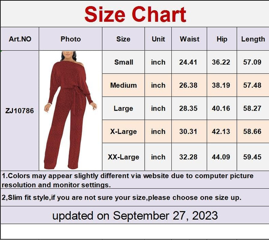 Sexy Sparkly Sequin Jumpsuits for Women Elegant plus Size off Shoulder Long Sleeves Wide Leg Pants Clubwear Rompers,Wine Red